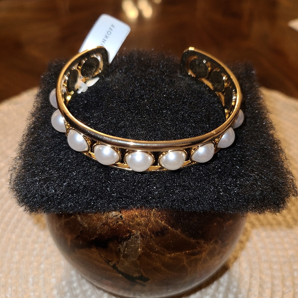 Rebecca Minkof Pearl Cuff bracelet